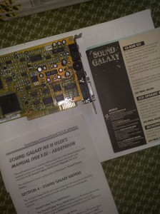 Sound Galaxy NXII soundcard and documentation